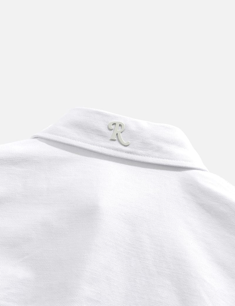 Raf Simons - OVERSIZED BICOLOR DENIM SHIRT WITH R PIN IN BACK | HBX