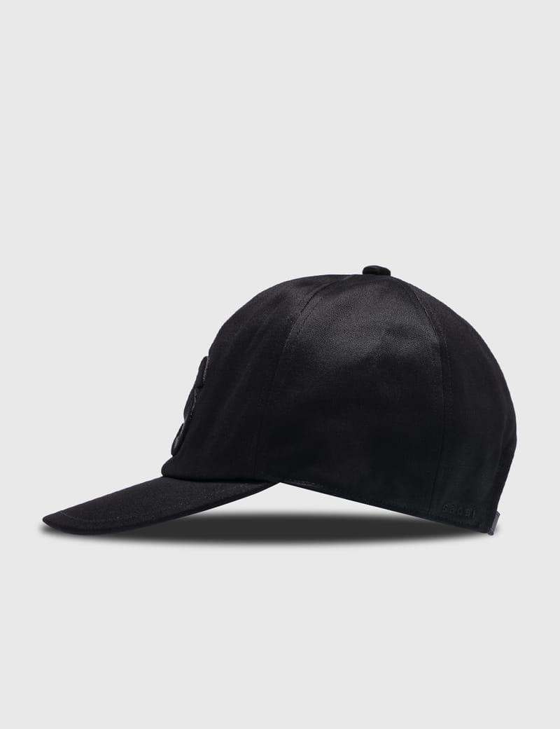 【sacai】Embroidered S Baseball Cap Sacai Black S Logo Cap Sacai