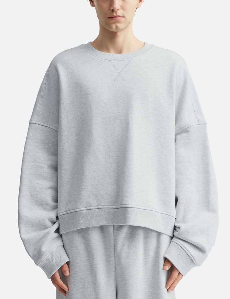 Entire Studios Box Crew Heather Grey - Heavyweight organic cotton