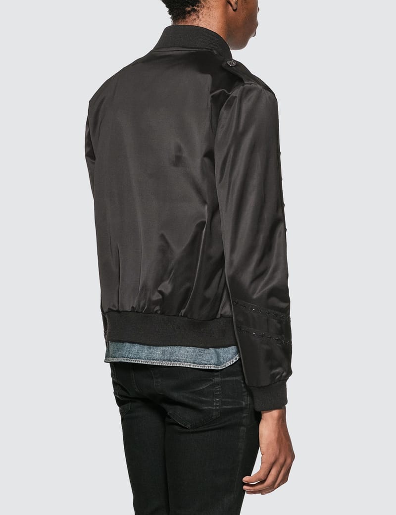 Officer Satin Bomber Jacket