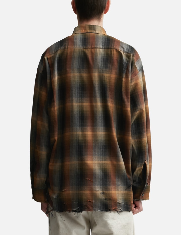 ANCELLM - R/C Check Crash Long Sleeve Shirt | HBX - Globally Curated ...