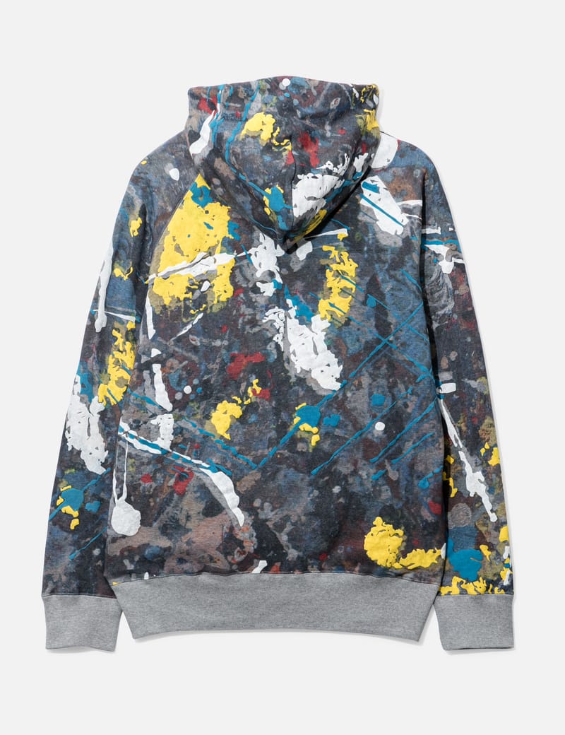 Sacai - SACAI X JACKSON POLLOCK STUDIO DRIP PAINTED HOODIE | HBX