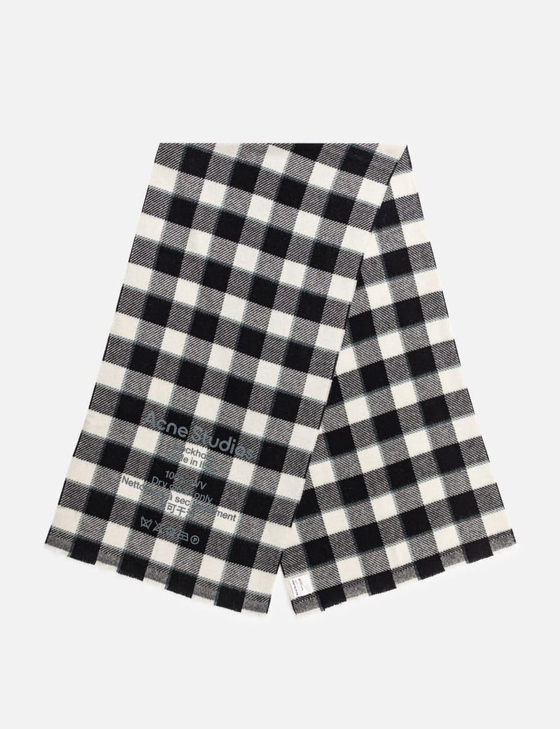 ファッション雑貨・小物その他 Acne Studios Checked Wool Scarf Grey Black White Acne Studios - Check Wool Scarf | HBX - Globally Curated