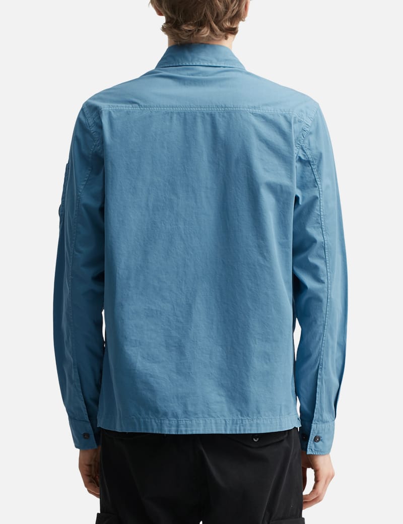 C.P. Company - Organic Gabardine Lens Zipped Overshirt | HBX