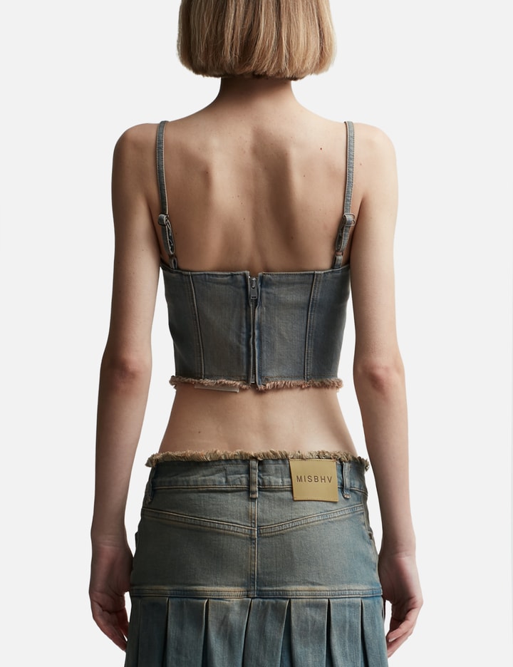 Misbhv - Sunset Wash Lara Laced Denim Corset | HBX - Globally Curated ...