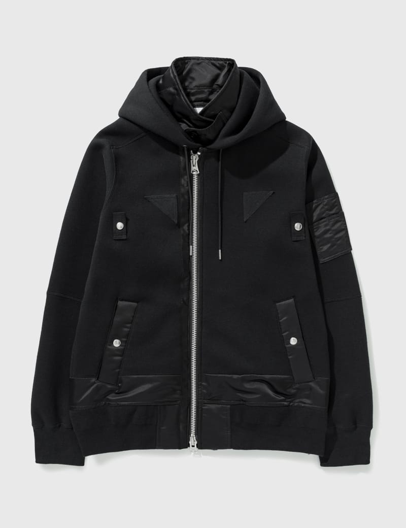 Sacai - Nylon Twill Sponge Sweat Blouson | HBX - Globally Curated