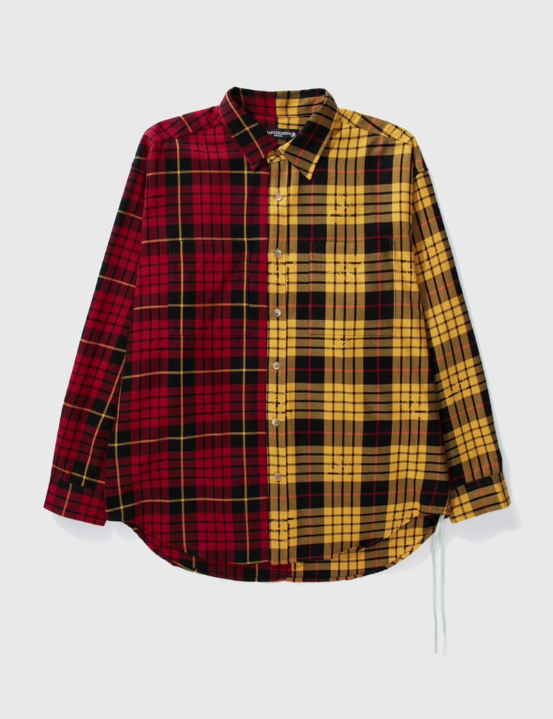 Mastermind World - Color Block Plaid Shirt | HBX - Globally