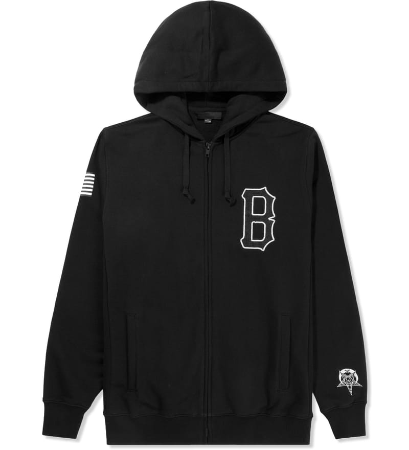 Black Scale - Black Qualite B Logo Zip Up Hoodie | HBX - Globally ...