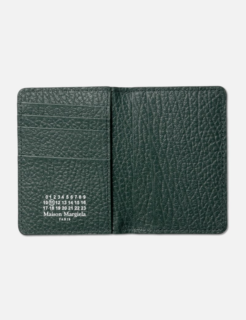 Maison Margiela Four Stitches Cardholder - Green calf leather