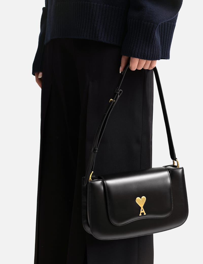 ◆AMI PARIS 最新作◆ハートロゴ Baguette Paris バッグ/Black◆ ◇AMI PARIS 最新作◇ハートロゴ Baguette Paris バッグ/Black