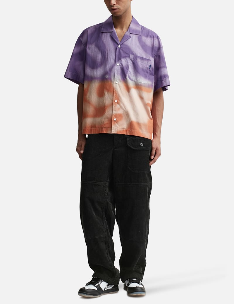 トップス 23AW  X AWAKE NY BUTTON DOWN SHIRT Awake NY - Awake Ny X Mundo Dip Dyed Camp Shirt | HBX