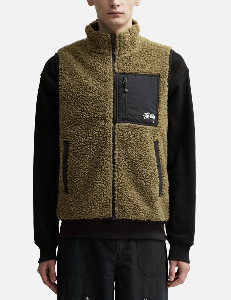 Stüssy - SHERPA REVERSIBLE VEST | HBX - Globally Curated Fashion