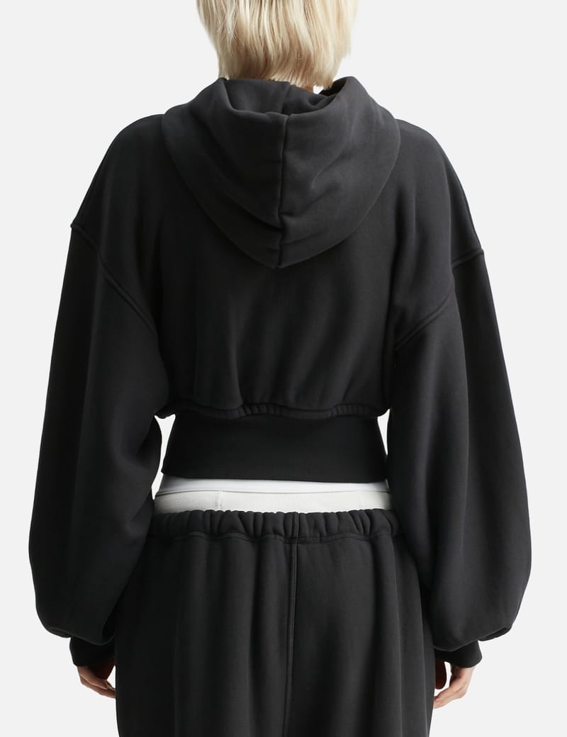 T By Alexander Wang - Cropped Zip Up Hoodie | HBX