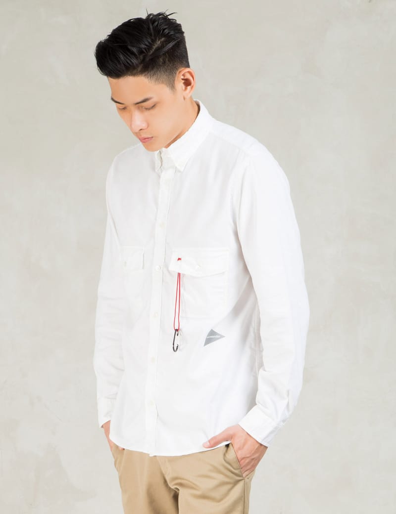 and wander シャツ and wander - White Coolmax Oxford Shirt | HBX