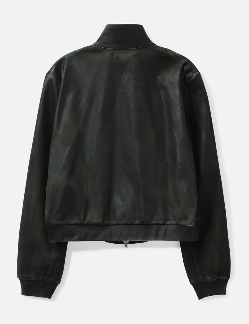 TAAKK Track Blouson - Cropped glossy jacket with artisan-dyed