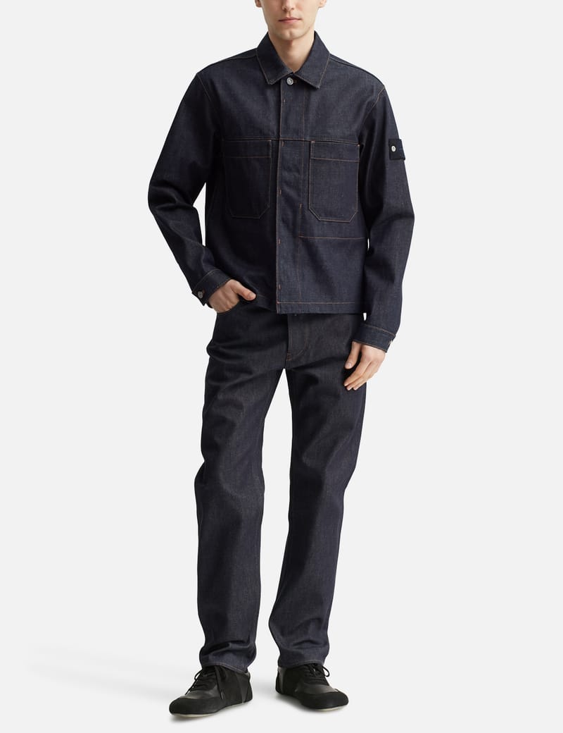 Stone Island Indigo Denim Jacket - 13.5オンス未加工オーガニック