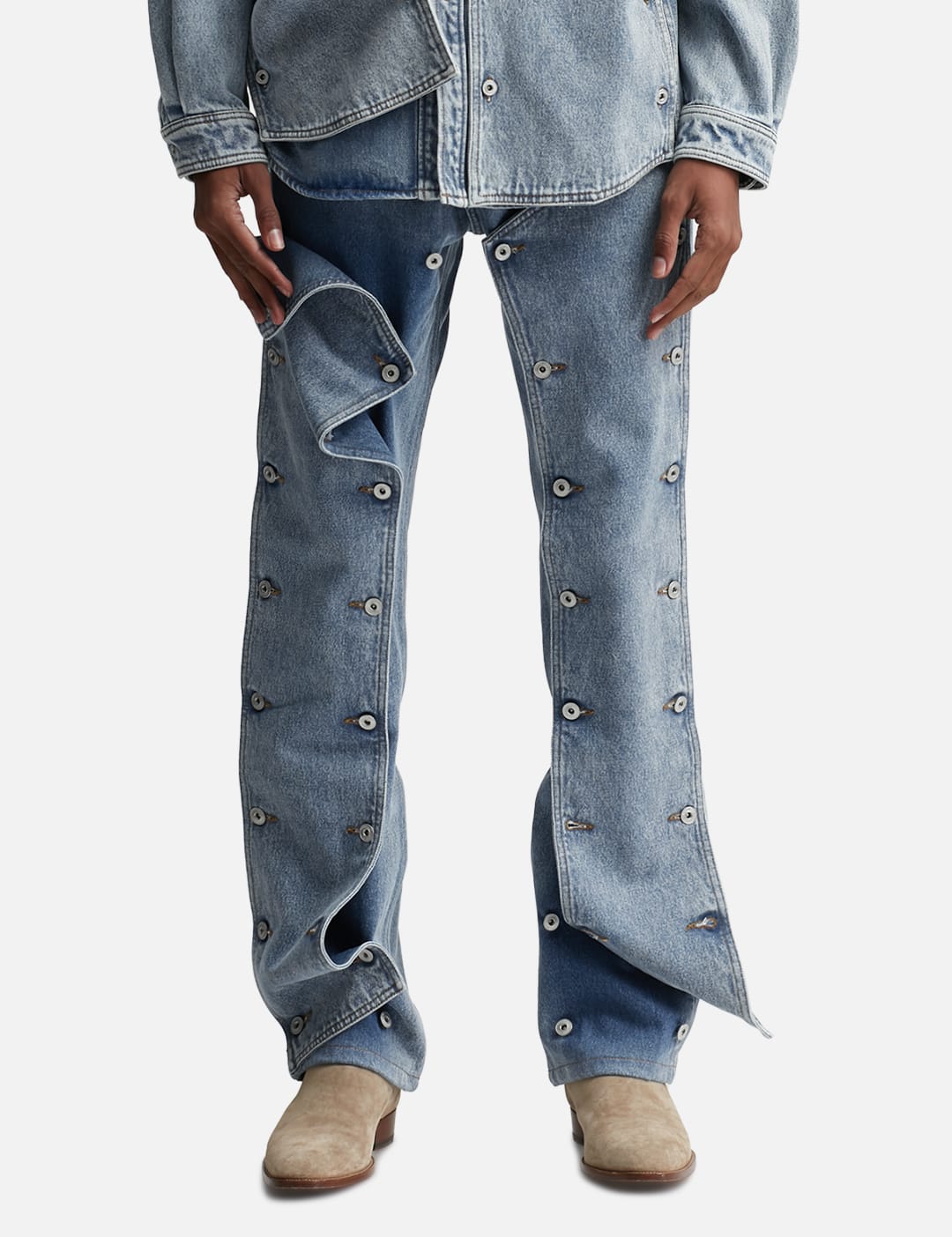 Y/PROJECT - SNAP OFF JEANS | HBX - Globally Curated Fashion and