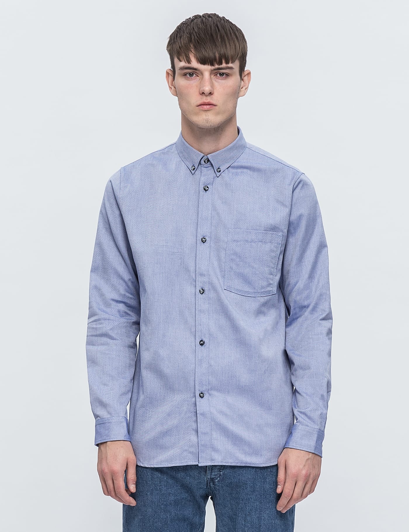 A.P.C. - Clift Button Down Oxford L/S Shirt | HBX - HYPEBEAST 為您搜羅全球潮流時尚品牌