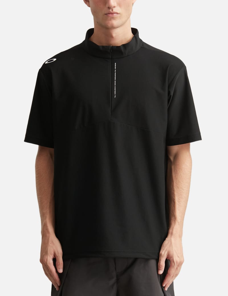 Oakley Skull Hybrid Zip Pullover Shirt - Stretch half-zip mock