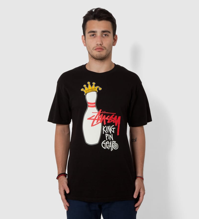 Stüssy - Black King Pin Gear T-Shirt | HBX - ハイプビースト ...