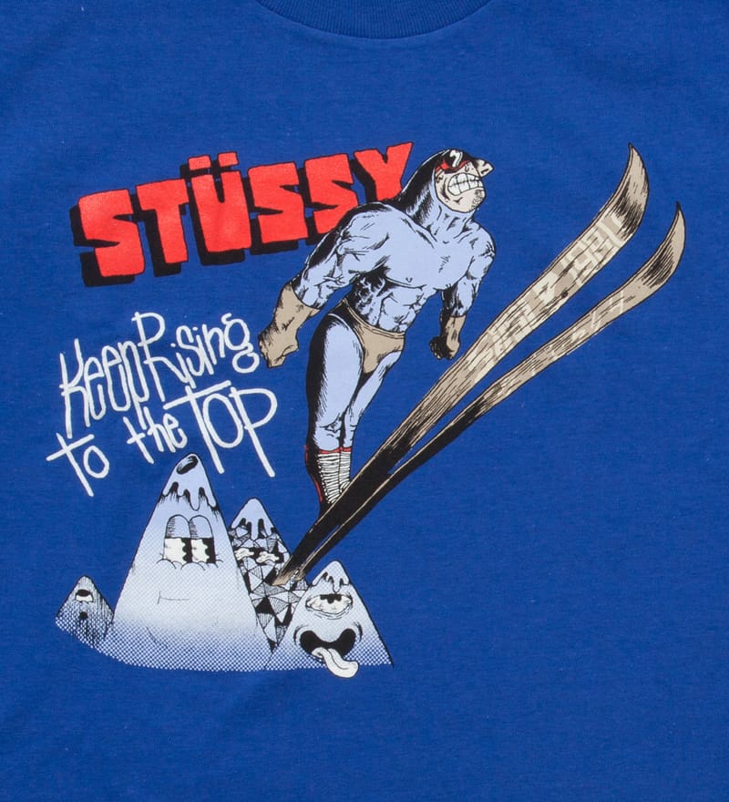 Stüssy - Pierre Bolide X Stussy Royal Blue Ski Jump T-Shirt | HBX