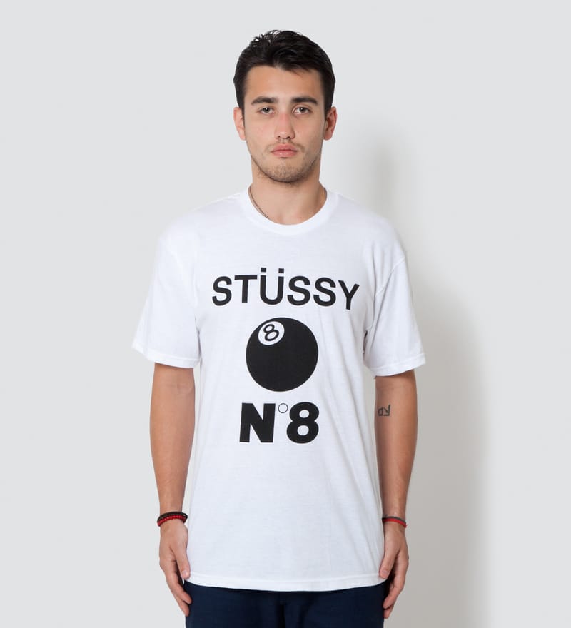 Stüssy - White Stussy No.8 T-Shirt | HBX - Globally Curated