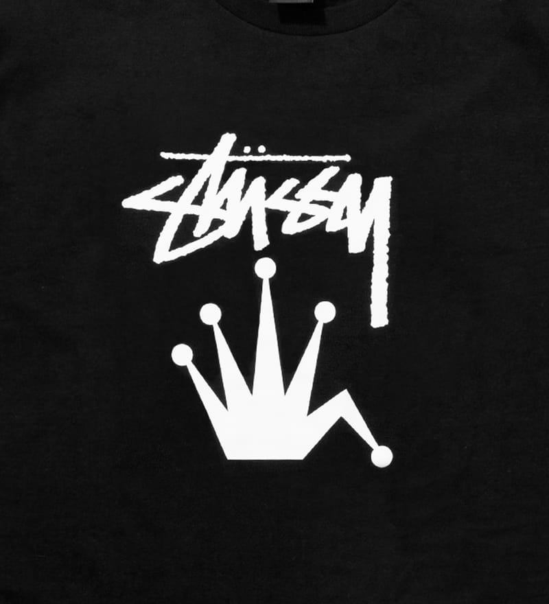 Stüssy - Black Stock Crown T-Shirt | HBX - Globally Curated