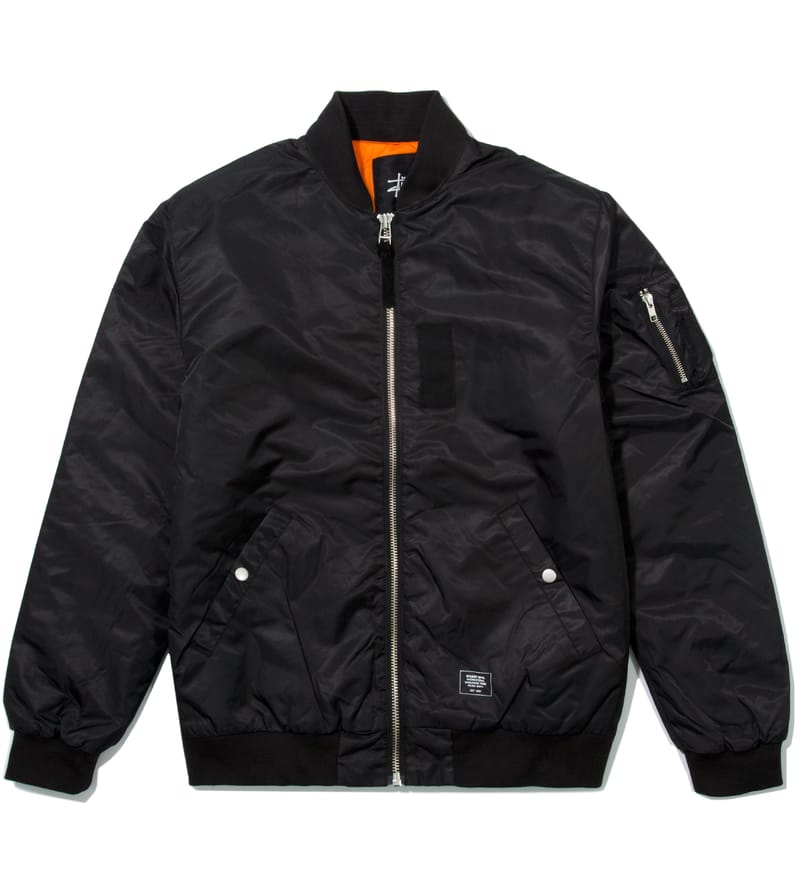 Stüssy - Black MA1 Jacket | HBX - Globally Curated Fashion and