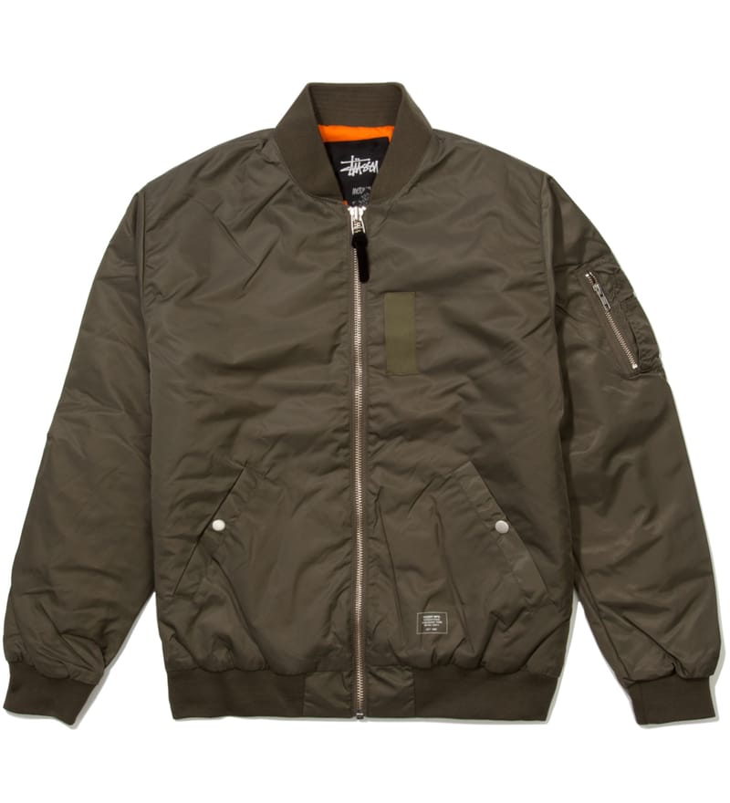 ジャケット・アウター Stussy MA-1 Jacket Olive Stüssy - Olive MA1 Jacket | HBX
