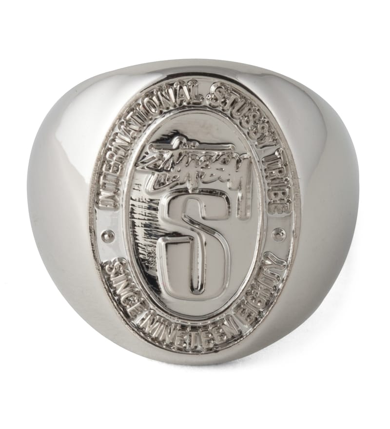 Stüssy - Silver Big S Ring | HBX - Globally Curated Fashion and