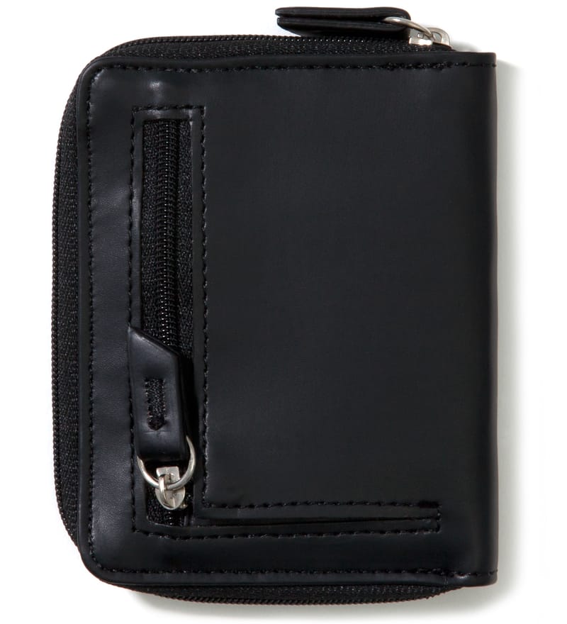 Stüssy - Black Super Solid Sideways Wallet | HBX