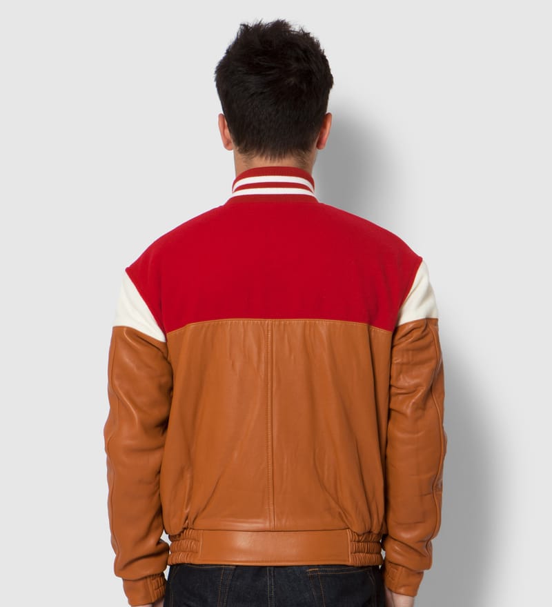 PHENOMENON - Red Mixed Jacket | HBX - Globally Curated Fashion and