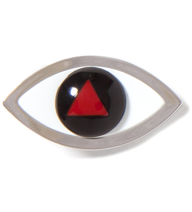 AMBUSH: Silver Large Pearl Heart Ring | SSENSE