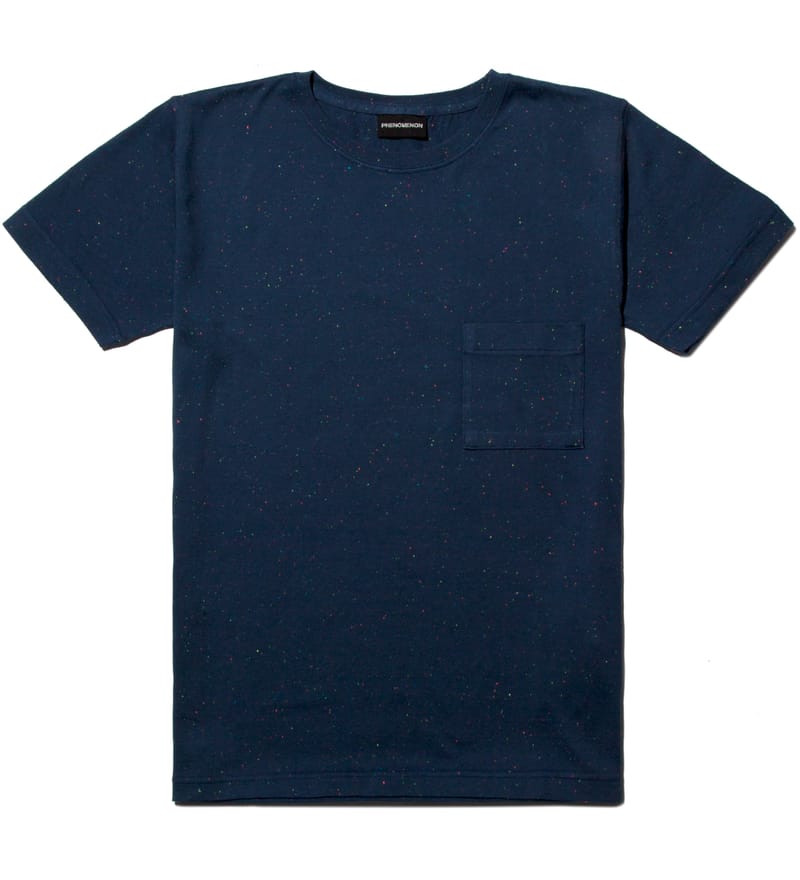 PHENOMENON - Navy Mix Cotton Pocket T-Shirt | HBX - Globally