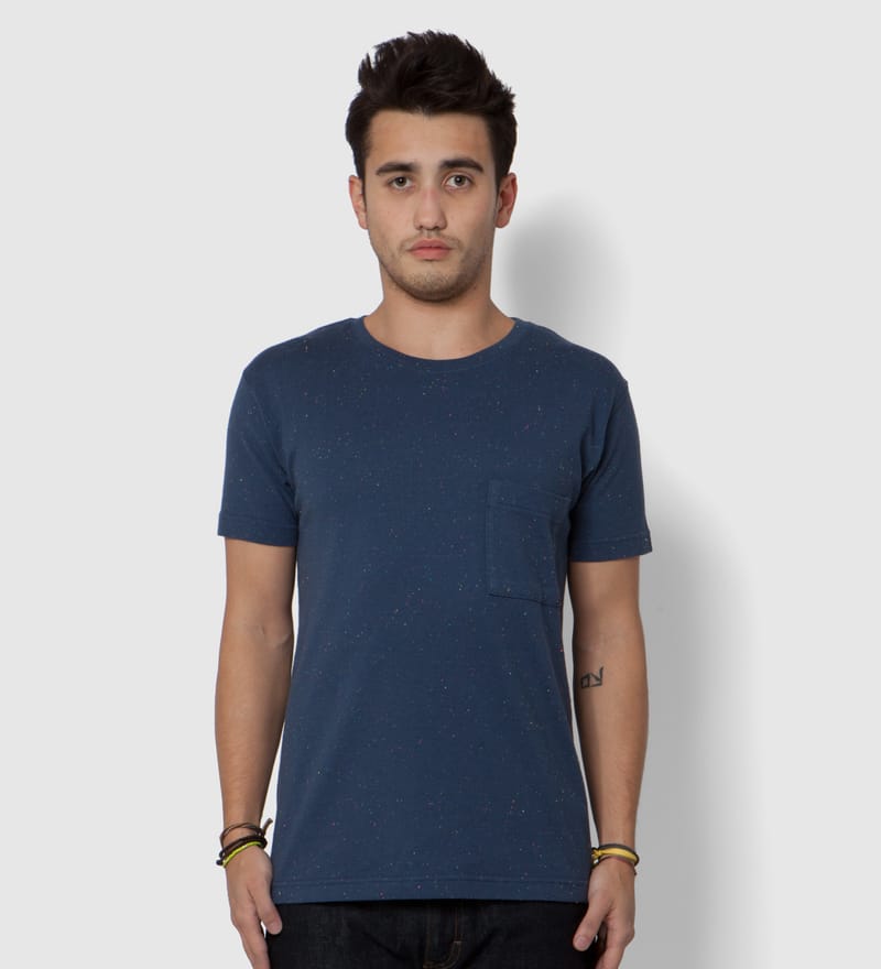 PHENOMENON - Navy Mix Cotton Pocket T-Shirt | HBX - Globally