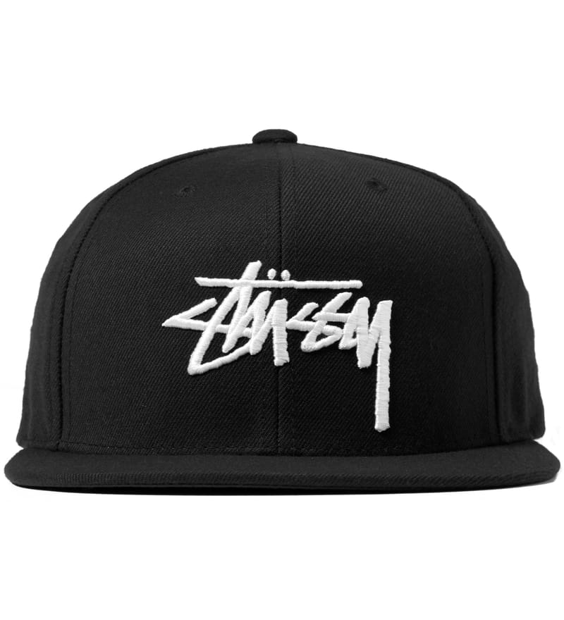 Stüssy - Black Stock Snapback Cap | HBX