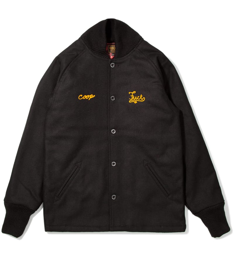 【FEPL】Minimal overfit stadium jacket MUSINSA公式 | BLACK MOMENT Fake Leather Overfit Minimal