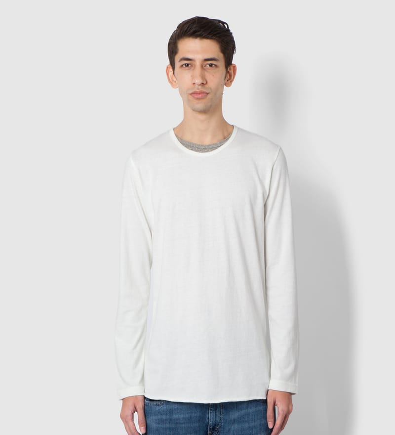UNUSED - White Long Sleeve T-Shirt | HBX - Globally Curated