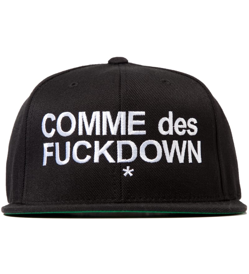 COMME des FUCKDOWN スナップバック キャップ ブラック/カモ