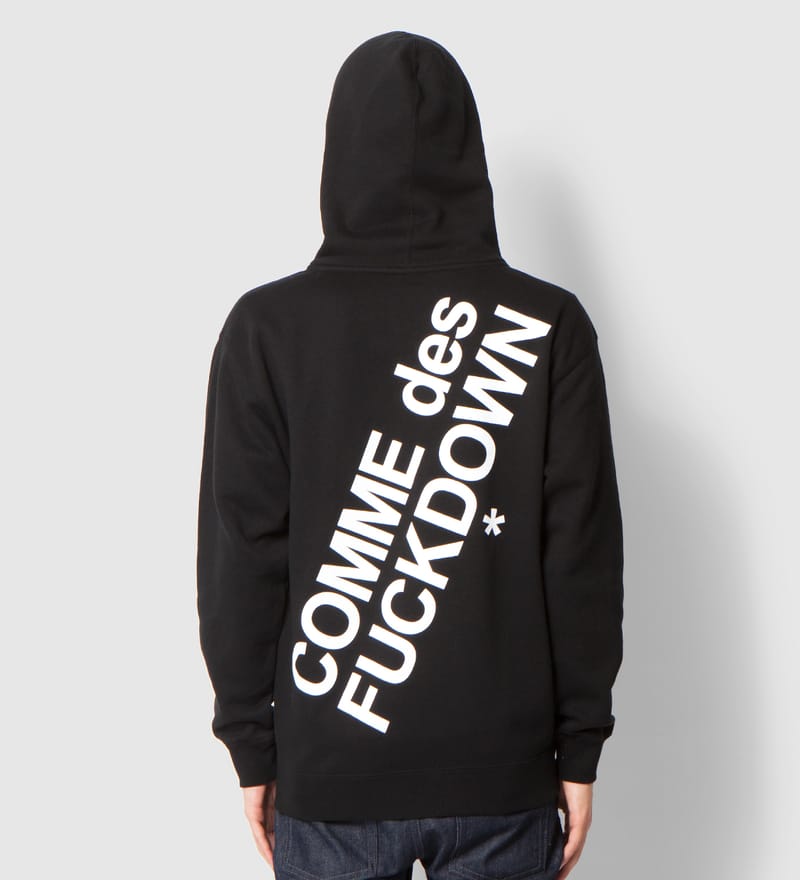 SSUR - Black Comme des Fuckdown Zip Hoodie | HBX - Globally