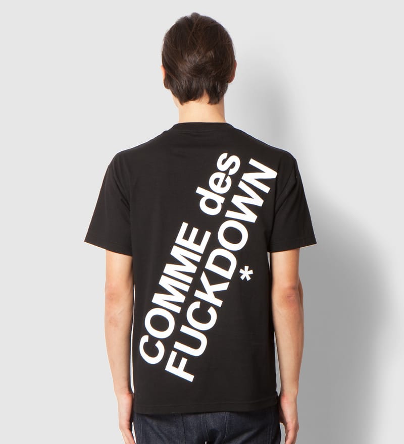 SSUR - Black Comme des Fuckdown T-Shirt | HBX - Globally