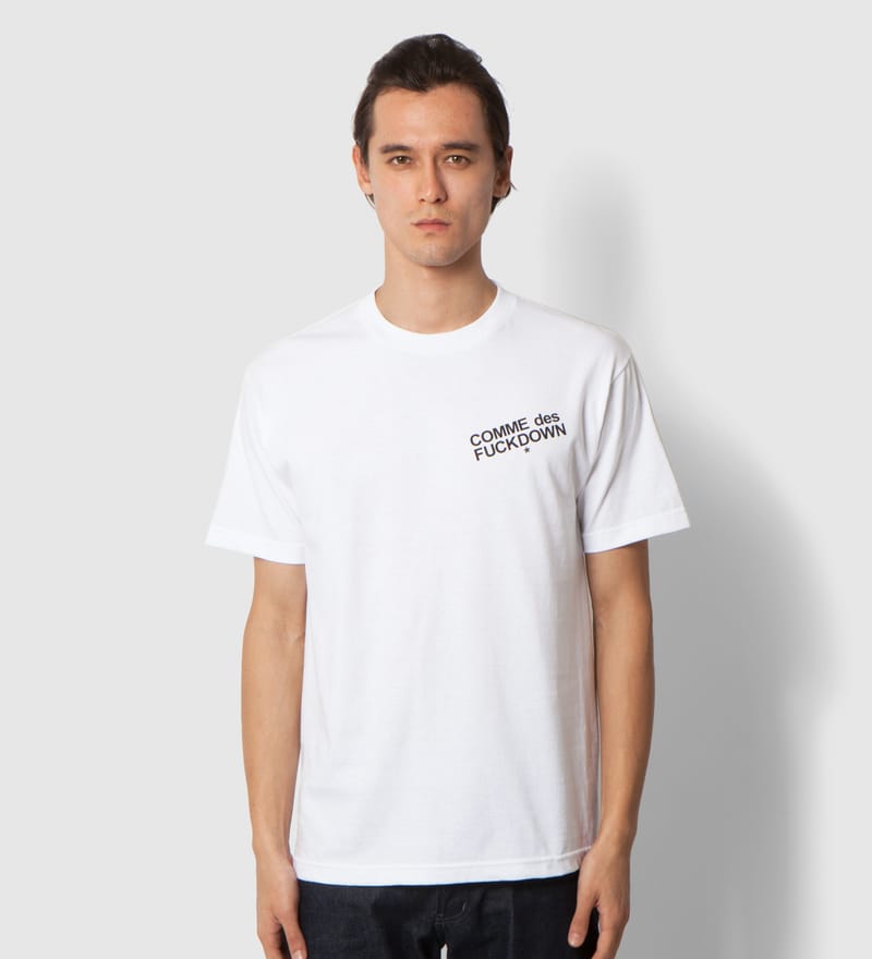 COMME des FUCKDOWN Tシャツ ホワイト Mサイズ SSUR - White Comme Des Fuckdown T-Shirt | HBX