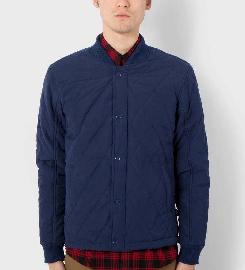 DQM - Navy Sheppard Diamond Quilted Jacket | HBX - ハイプビースト