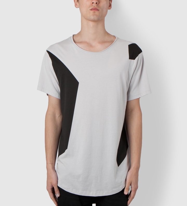 ISAORA Grey Color Block Printed TShirt HBX Globally Curated Fashion and Lifestyle by