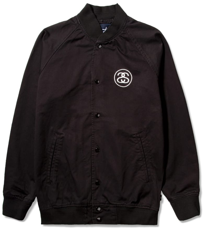 STUSSY Twill Varsity ジャケット スタジャン L 希少