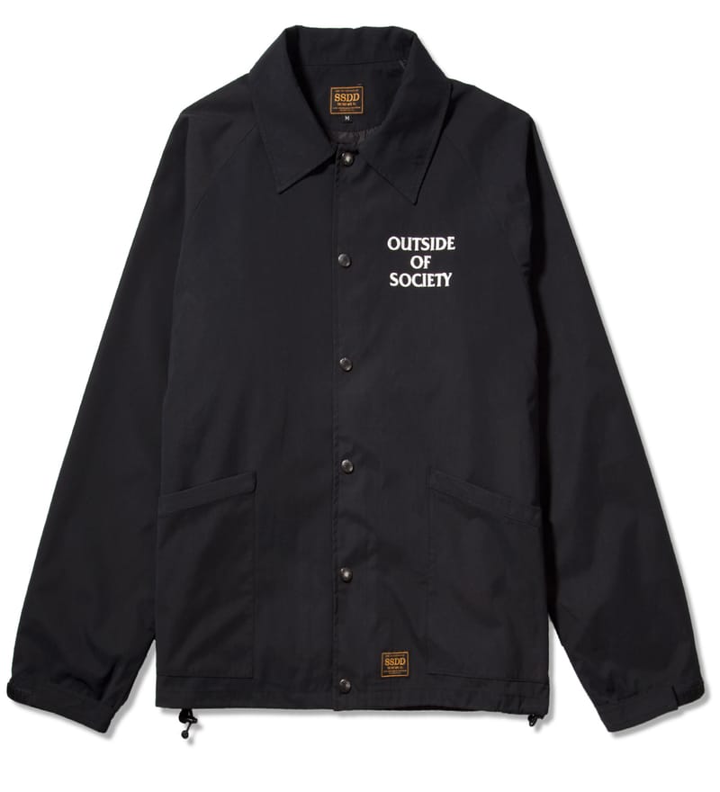 FUCT SSDD - Black SSDD Outside Of Society Windbreaker | HBX