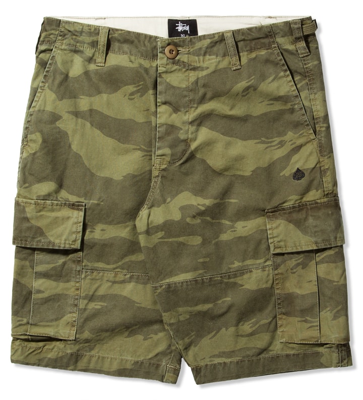Stüssy - Olive Jungle Camo Short | HBX - Globally Curated Fashion and ...