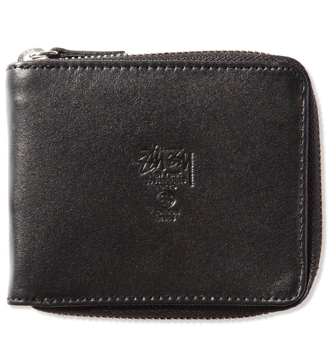 Stüssy - Black Classic Zip Wallet | HBX - Globally Curated Fashion and ...