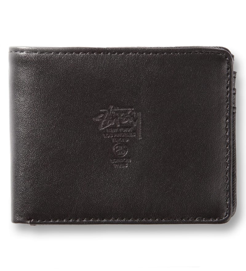 Stüssy - Black Classic Bi-fold Wallet | HBX - Globally Curated 