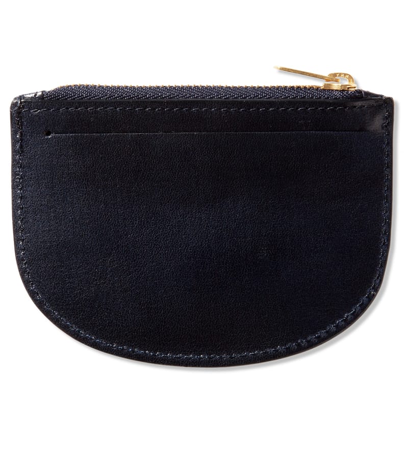 A.P.C. - Dark Navy Blue Half-moon Coin Purse | HBX - Globally